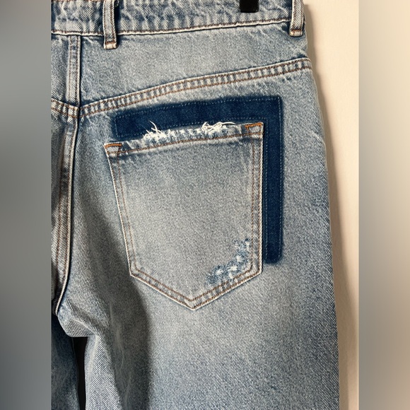 NWT SER.O.YA Heidi Straight Leg Patch Jean 29x35 in Coastline - Picture 13 of 15
